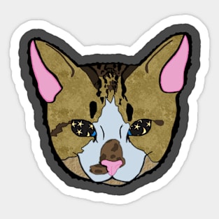 Spaced-Out Kitty Sticker